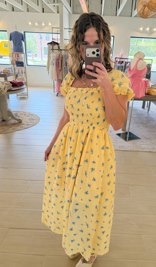 Buttercup Bloom Midi Dress