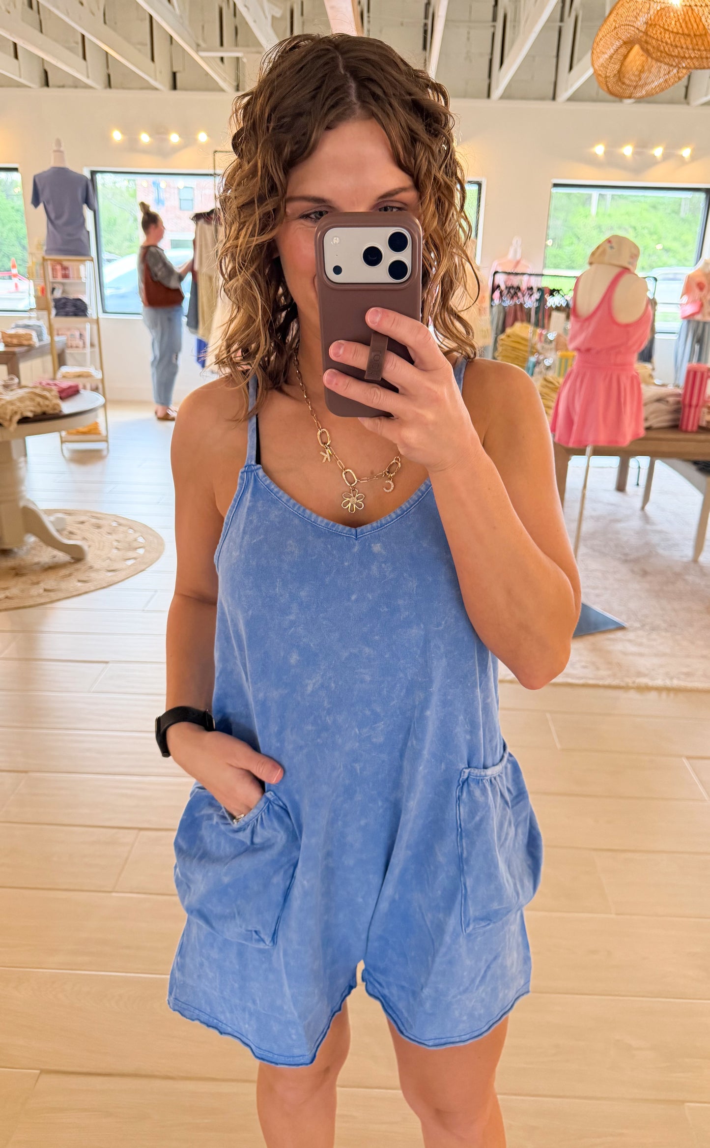Chill Mode Romper, Blue