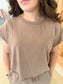 Open Back Tee, Silken Taupe