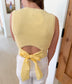 Sweetheart Bow Sweater Top, Yellow