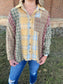 Mix Plaid Oversized Button Down