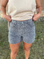 Leopard Denim Shorts