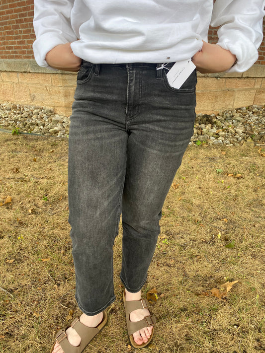 Flying Monkey High Rise Ankle Straight Jeans