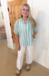 Striped Collared Button Down Shirt, Light Blue