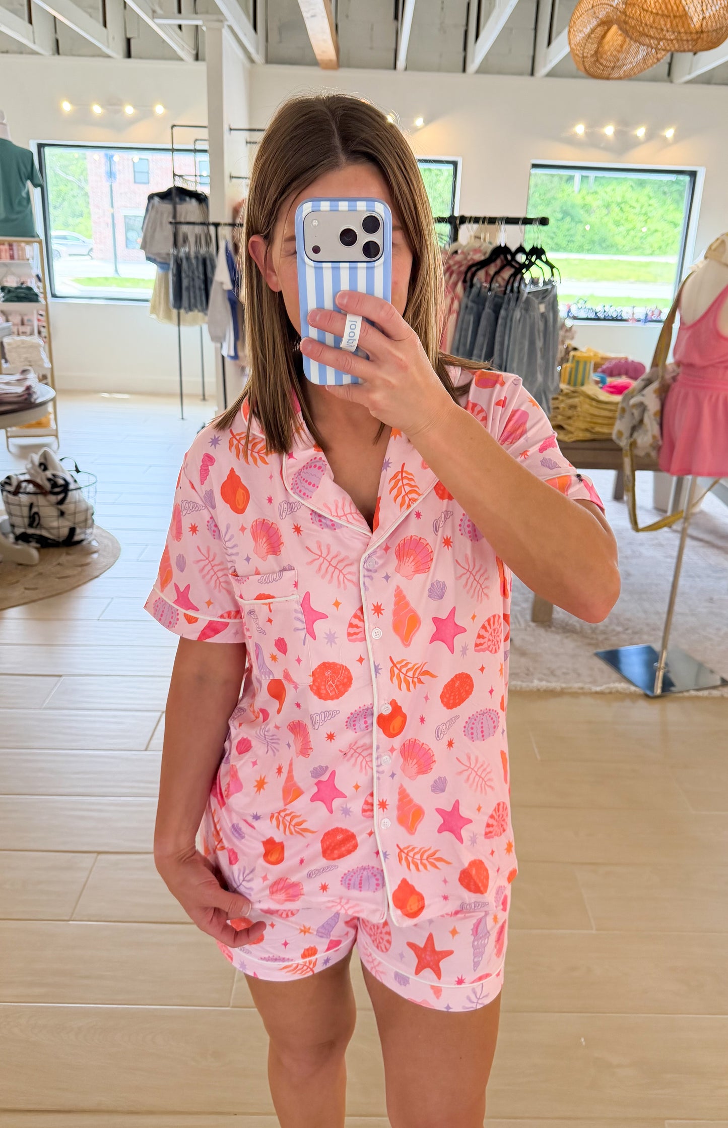 Beach Seashells Pajama Set