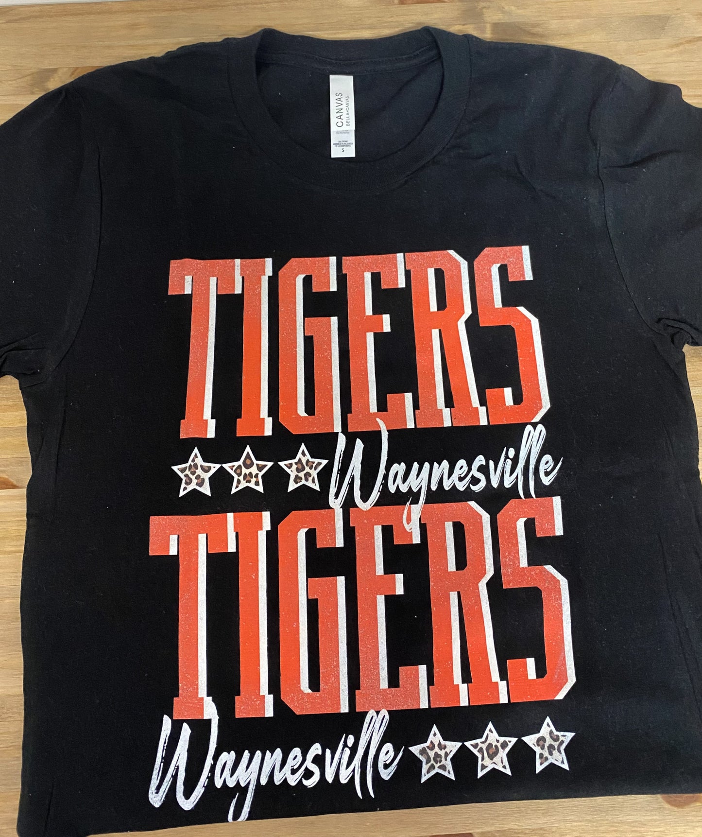 Tigers Spirit Leopard Team Star Game Day Tee