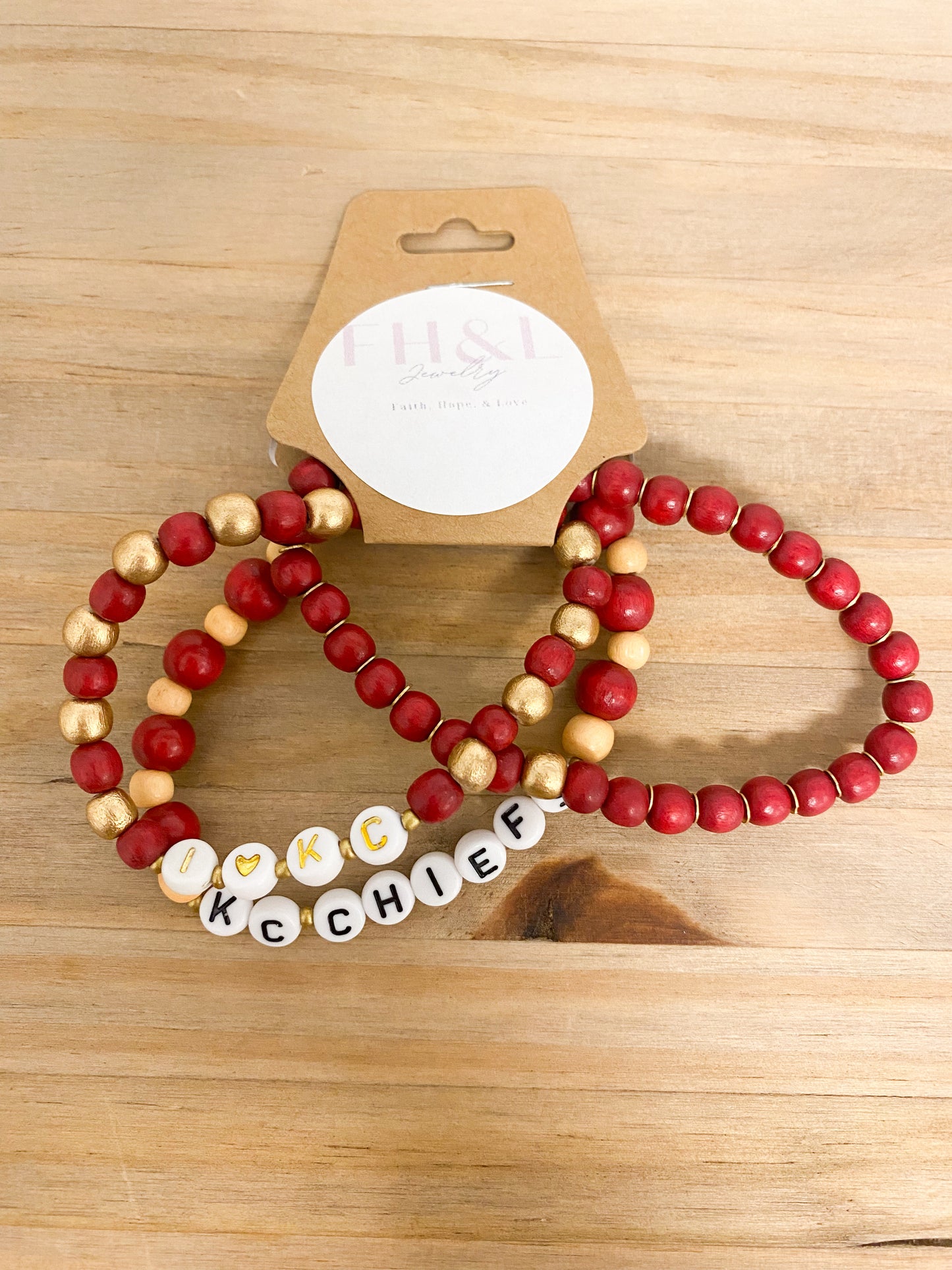 Chiefs Friendship Bracelet Stack