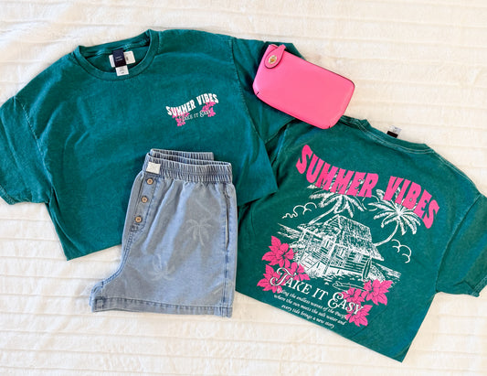 Summer Vibes Mineral Wash Tee