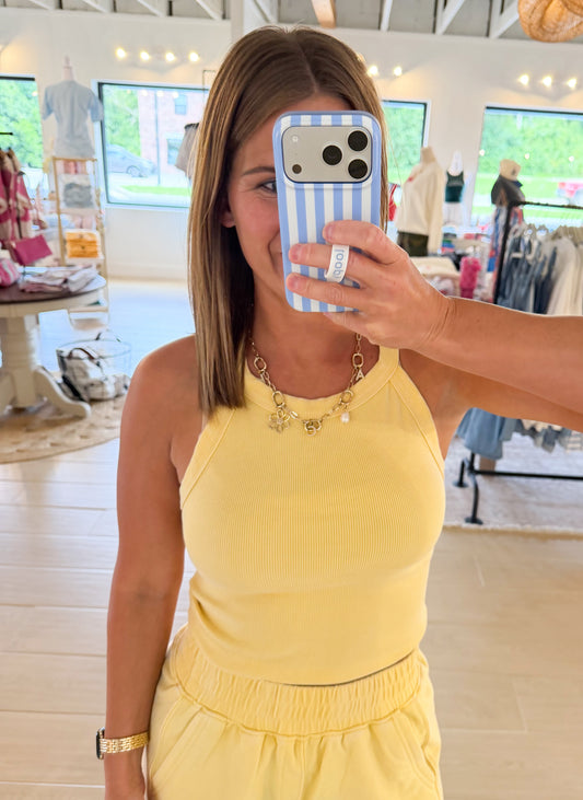 Mineral Wash Halter Tank, Sweet Corn