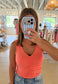 V Neck Shirred Tank, Multiple Colors