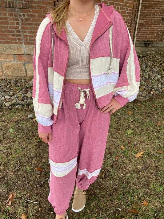 Vintage Rose Zip Up