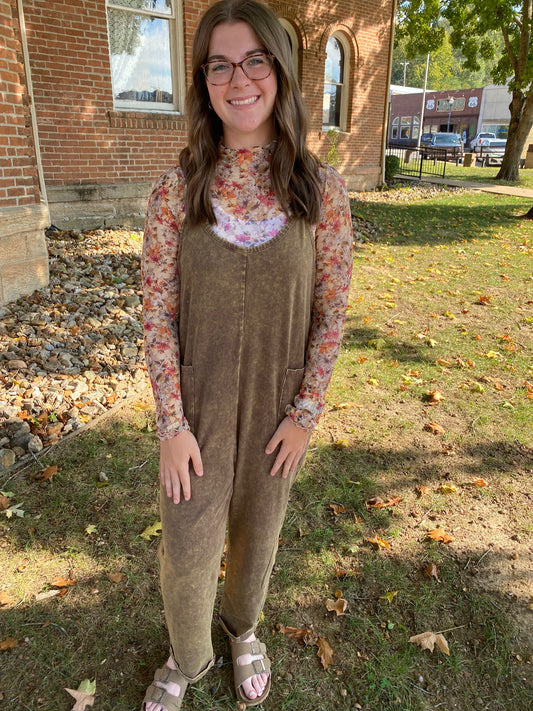 Washed Overalls, Mahogany