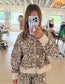 Leopard Print Zip Up Jacket