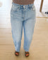 Vervet Super High Rise Light Wash Crop Barrel Jeans