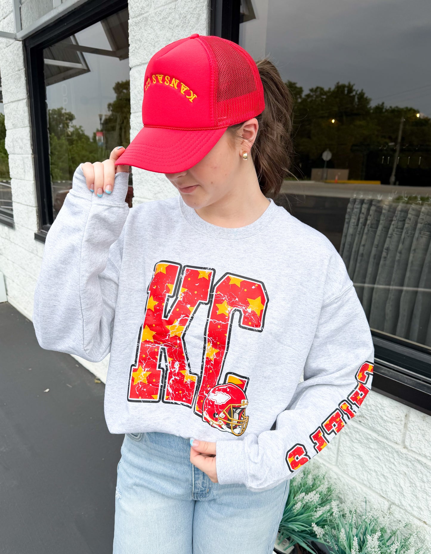 KC Chiefs Stars Sleeve Sweatshirt