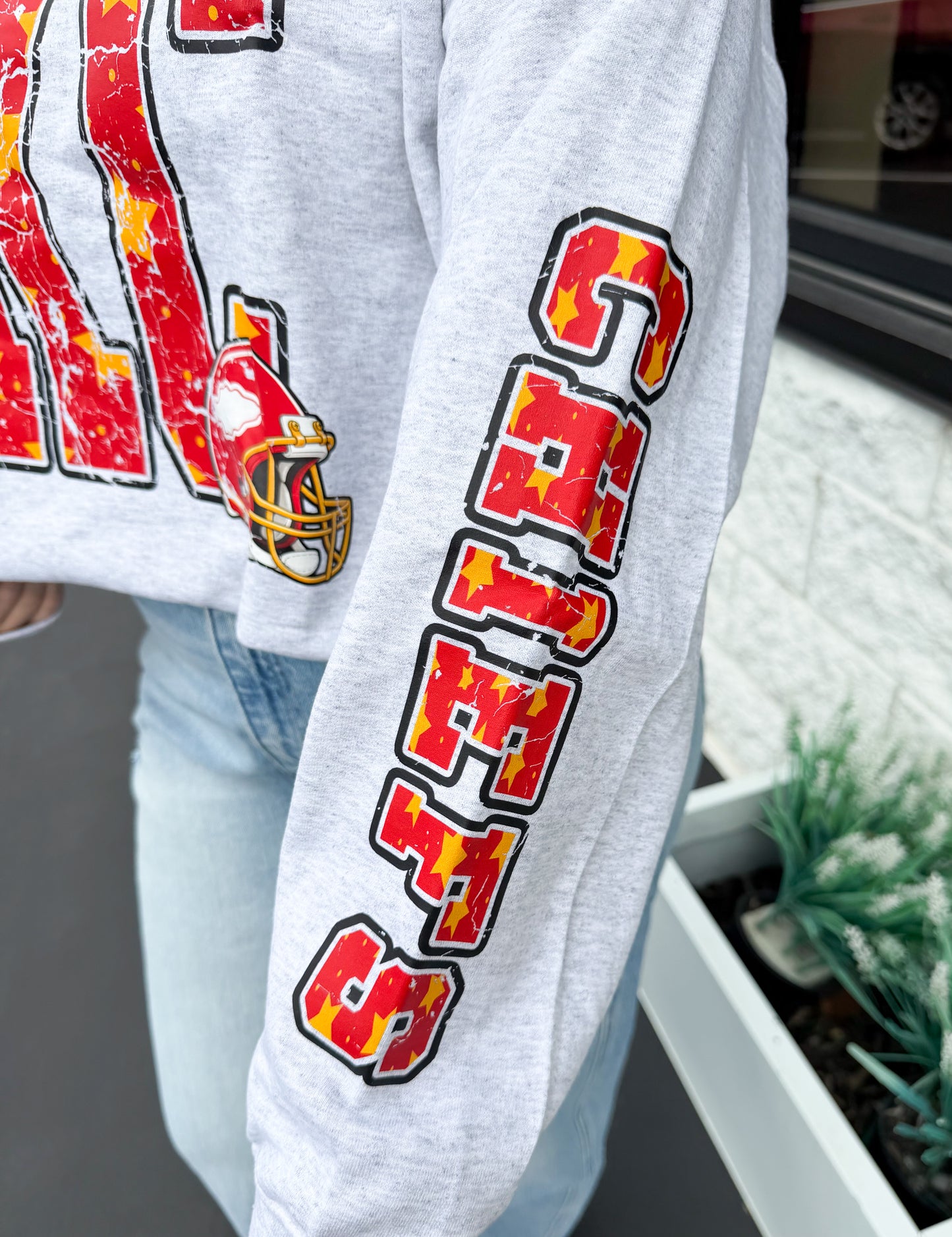 KC Chiefs Stars Sleeve Sweatshirt