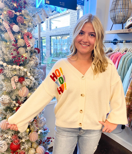 Merry Christmas Patchwork Cardigan