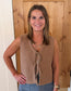 Tie Front Sleeveless Sweater Vest, Coco