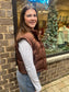 Casual Puffer Vest, Chocolate