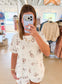 Western Print Cuff Tee