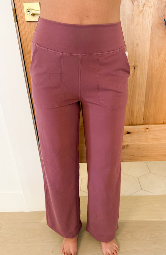 Venice Flow High-Waist Pant, Rosewood