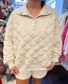 Quilted Snap Pullover, Bone