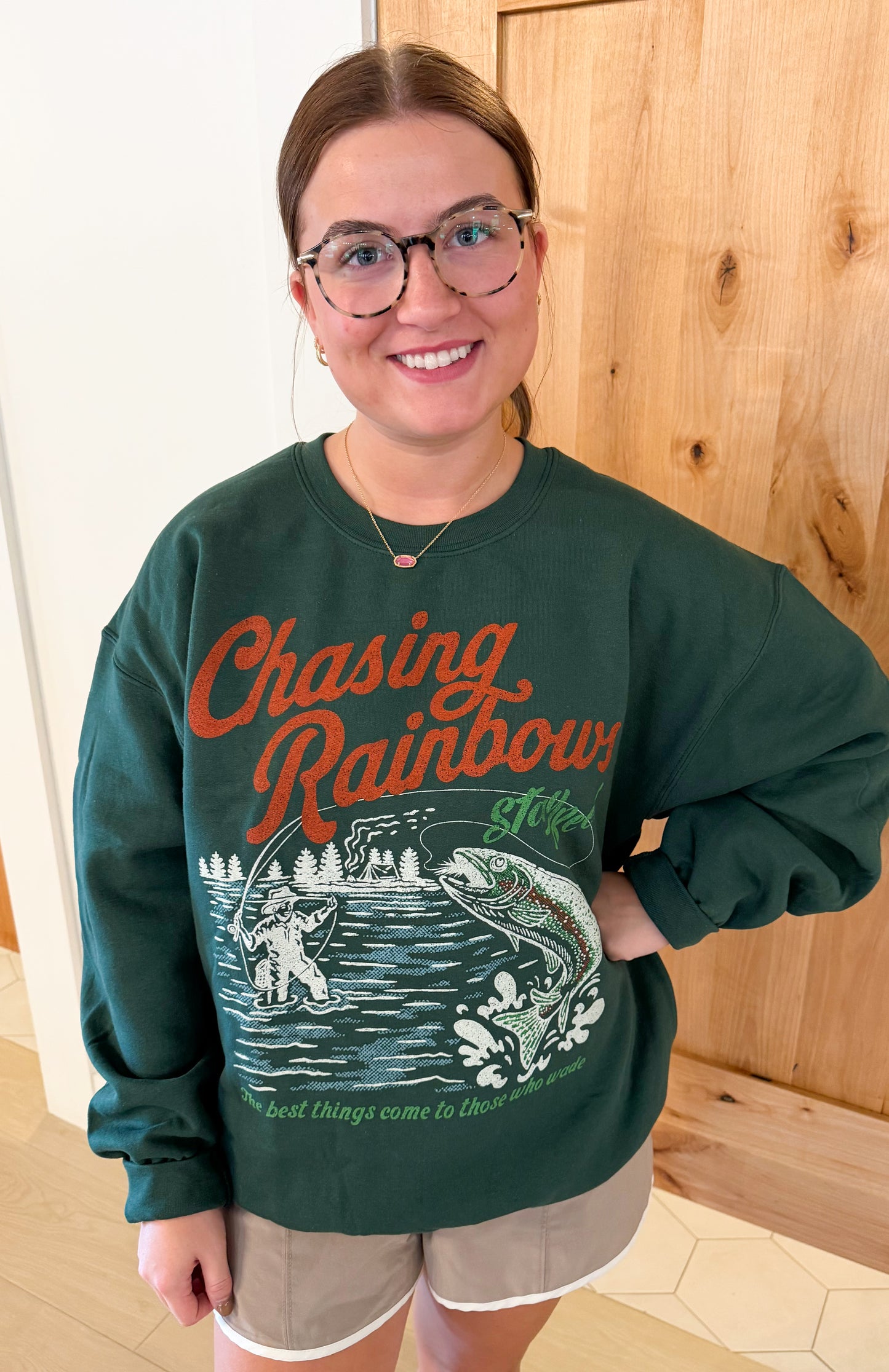 Chasing Rainbows Trout Sweatshirt