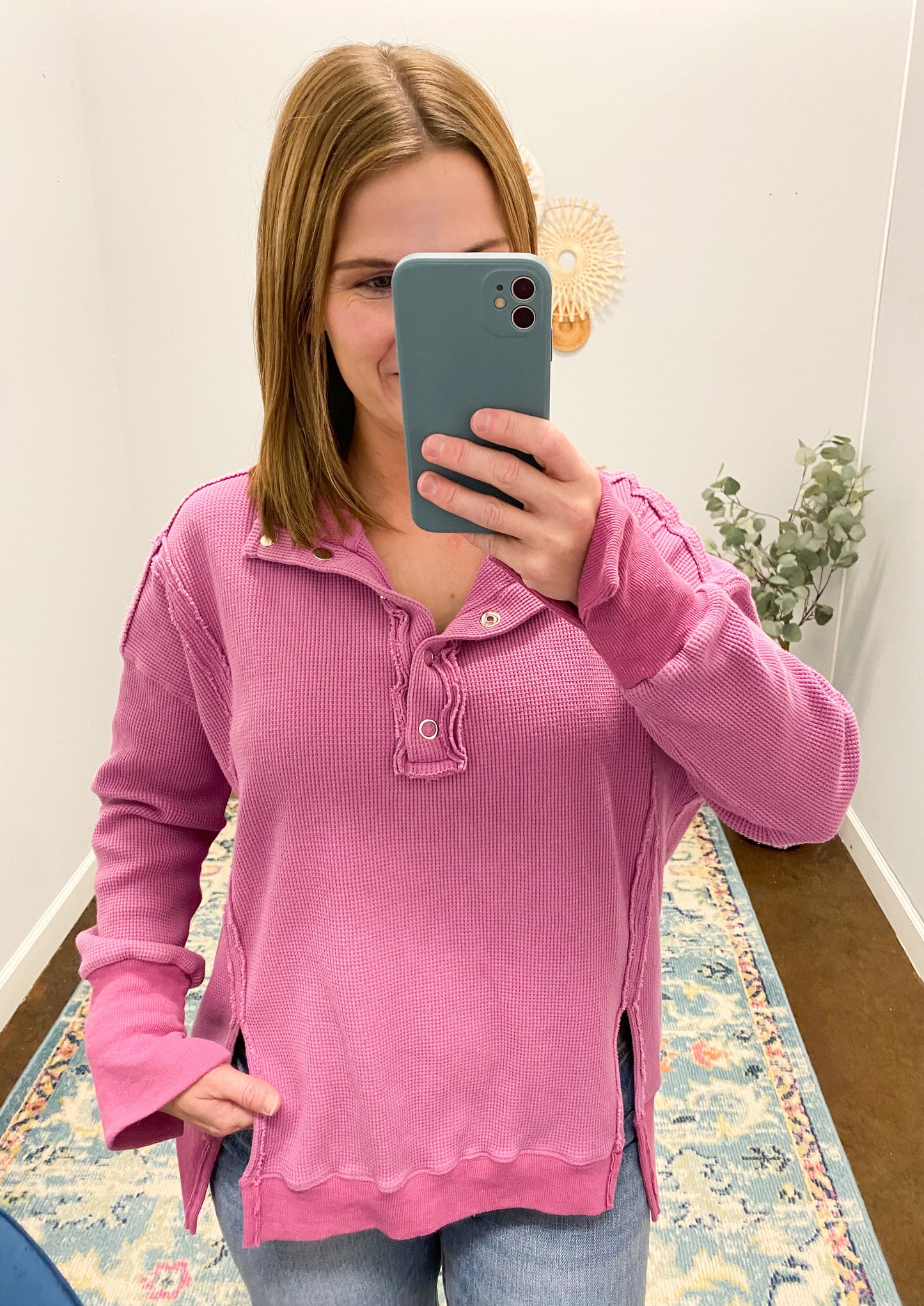 The Malibu Waffle Pullover