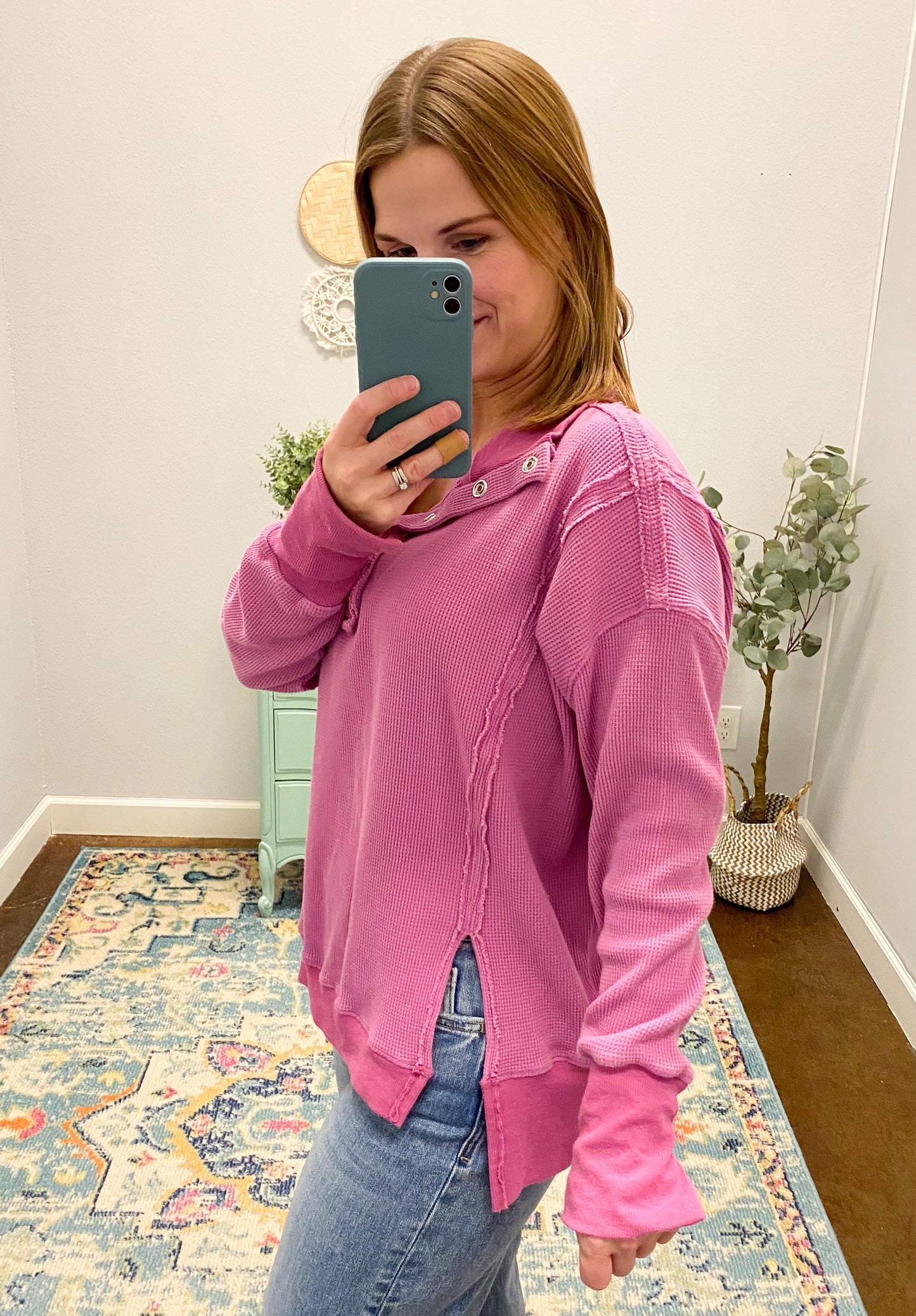 The Malibu Waffle Pullover