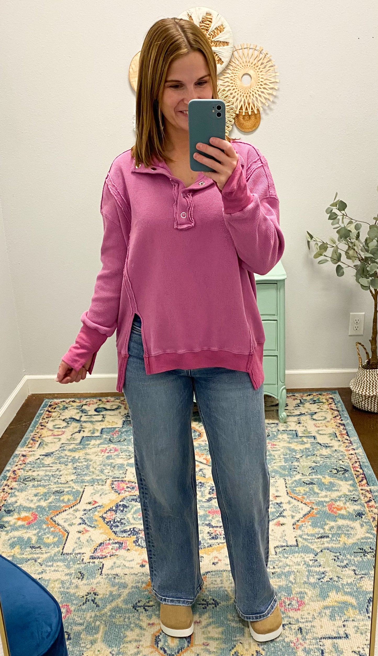 The Malibu Waffle Pullover