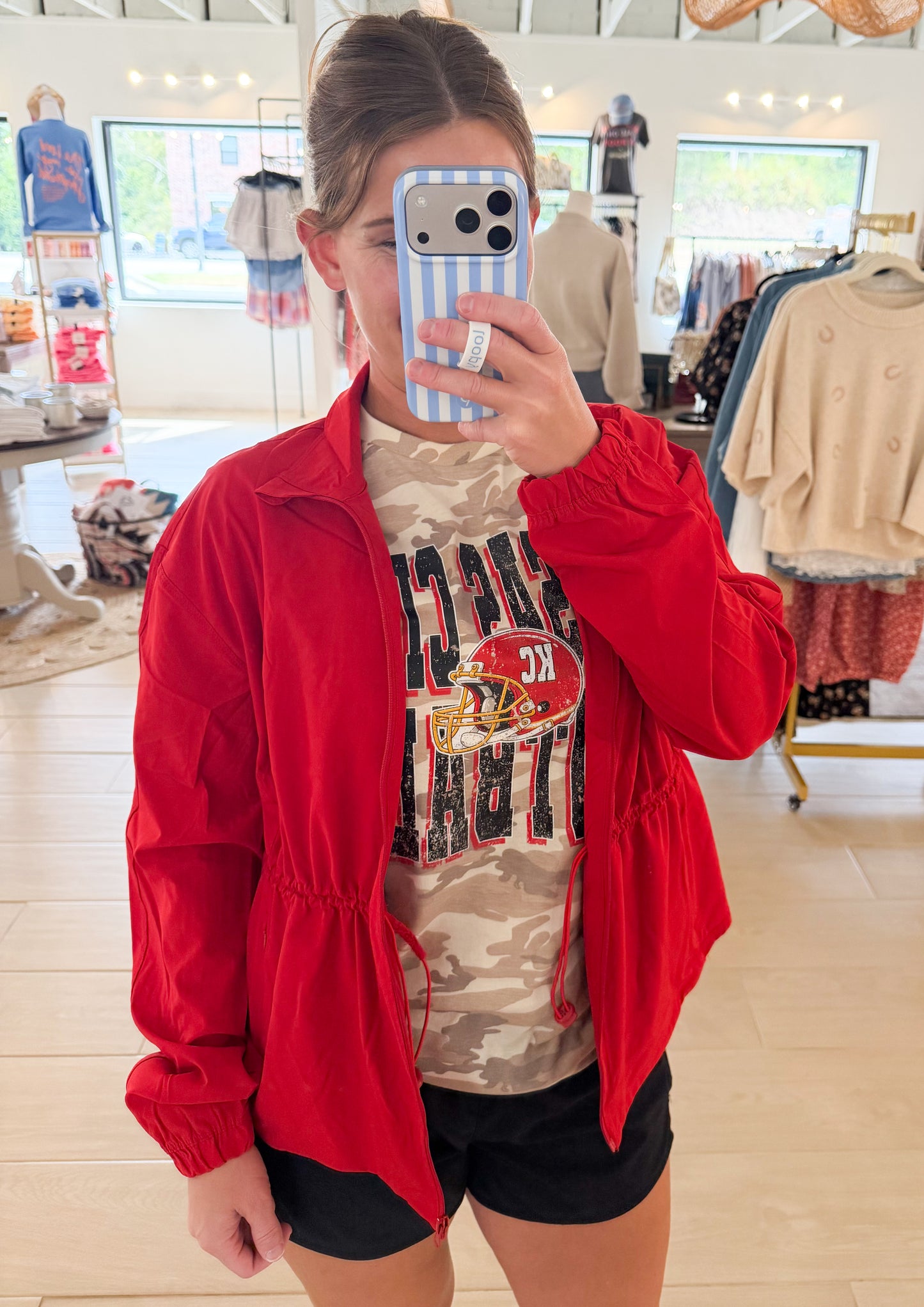 Active Peplum Jacket, Smitten Red