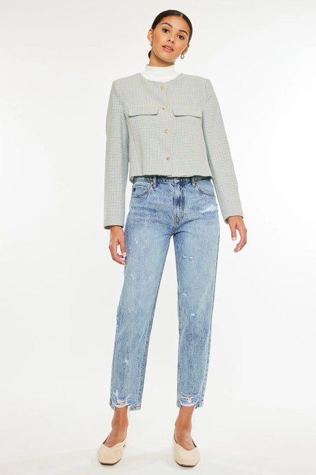 KanCan High Rise Ankle Mom Jeans