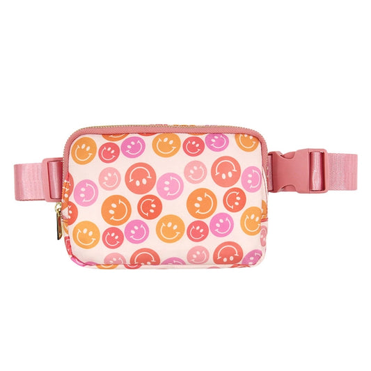 Karma Collection Smiley Face Fanny Waist Pack Belt Bag