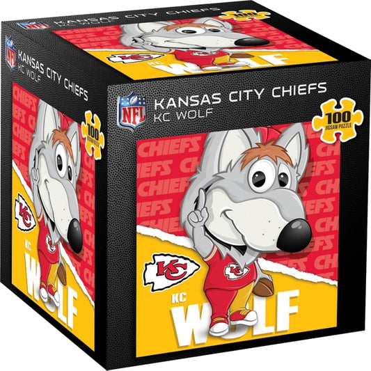 Kc Wolf - Kansas City Chiefs Mascot 100 Piece Puzzle