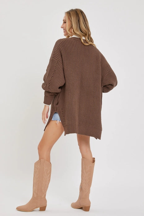 Knit Sweater Cardigan Comfortable Effortless Look