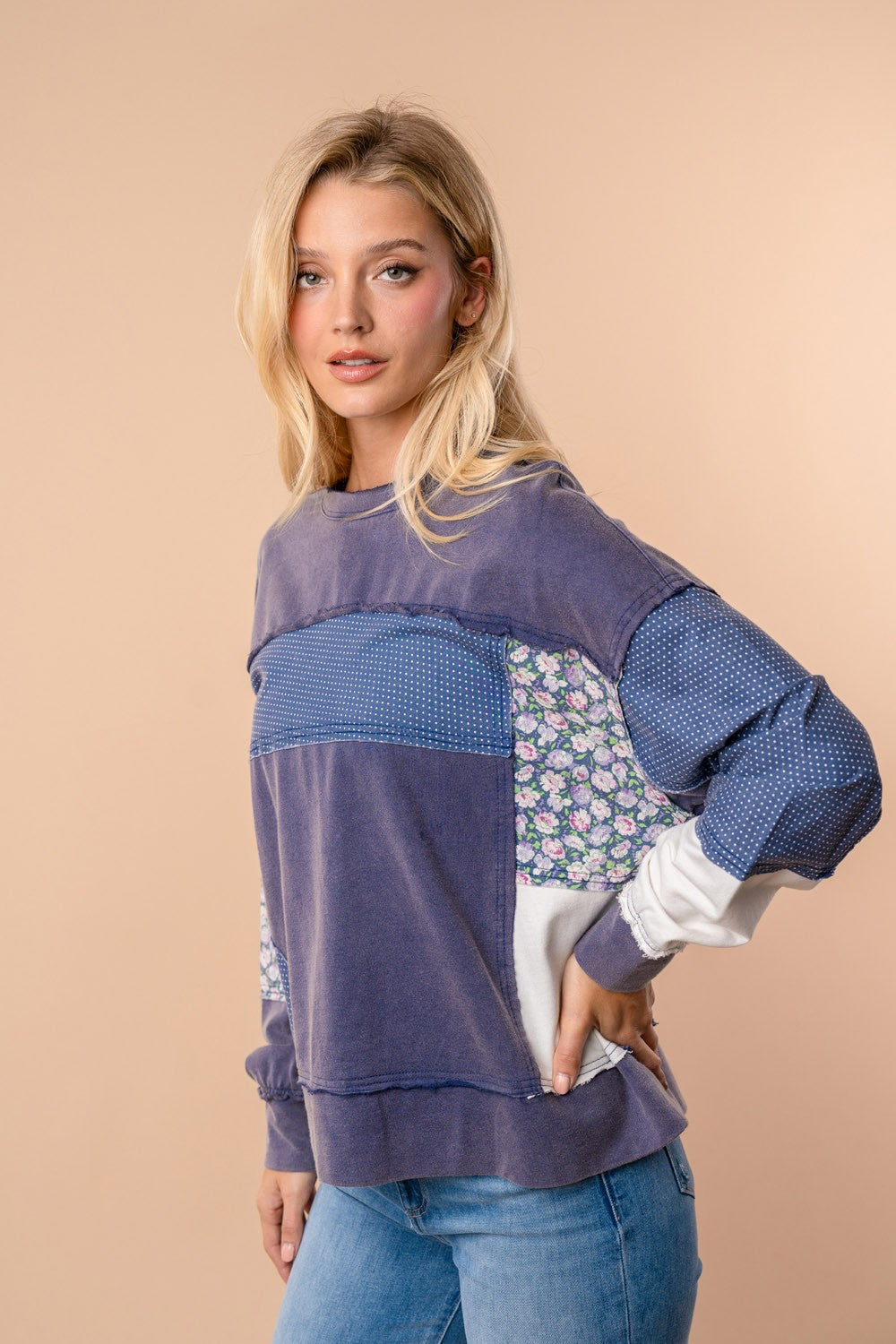 Indigo Bloom Pullover