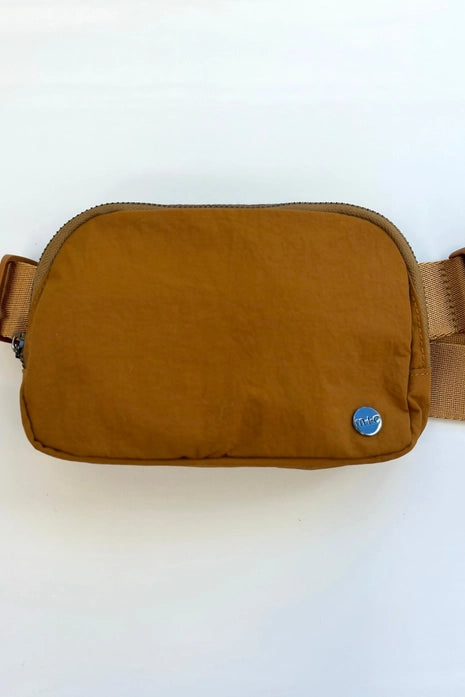 Madison Crossbody Belt Bag, Camel