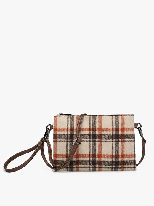 Meriam Rust Plaid Crossbody