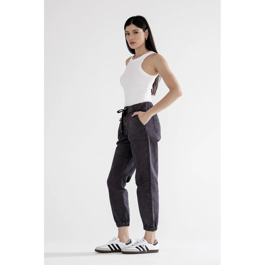 Mica High Rise Jogger Crop, Charcoal Grey