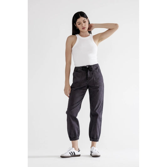 Mica High Rise Jogger Crop, Charcoal Grey