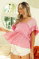 Mineral Wash Gauze Flutter Top, Pink