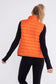 Mock Neck Padded Puffer Vest, Orange