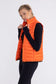 Mock Neck Padded Puffer Vest, Orange