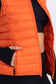 Mock Neck Padded Puffer Vest, Orange