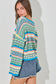 Multi Color Crochet Knit Sweater