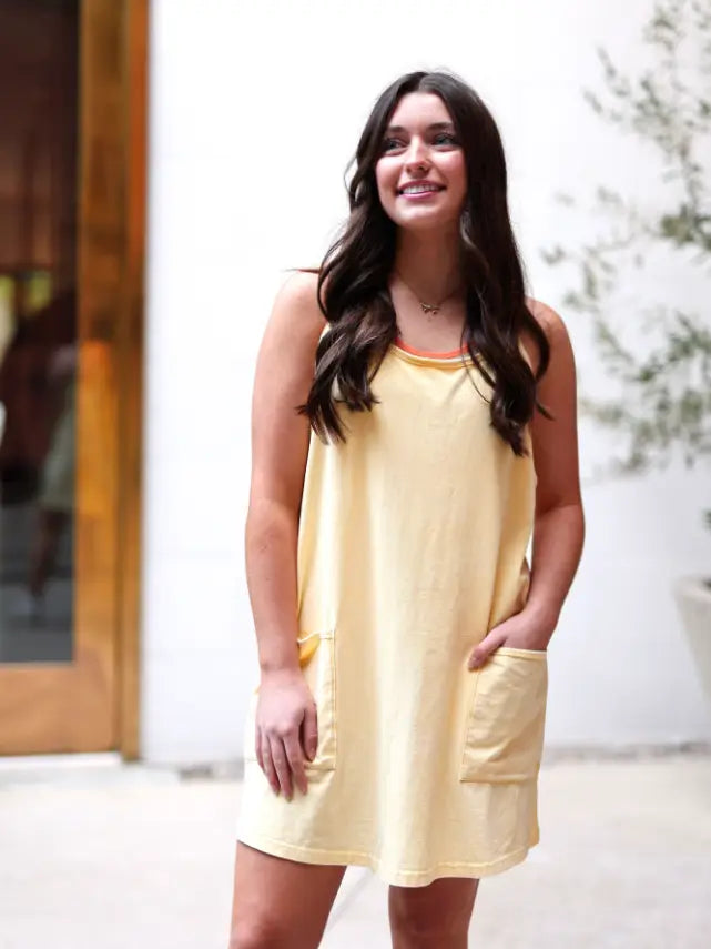 On the Go Romper Dress- Sunshine