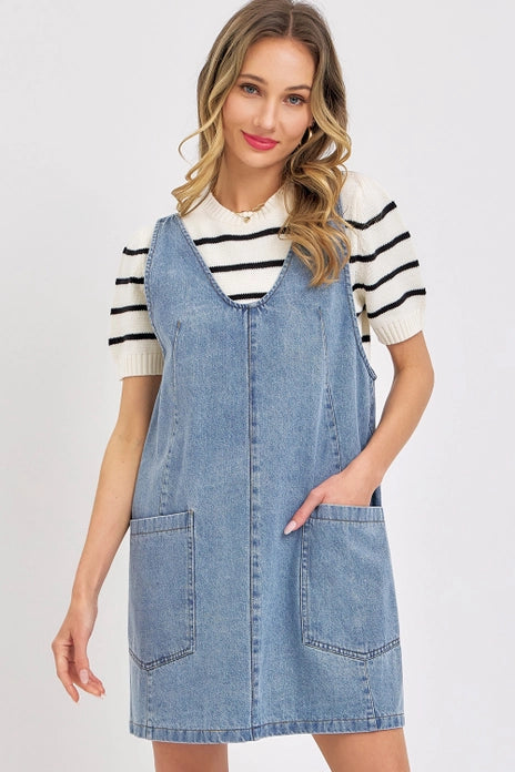 Overall Denim Dress