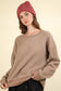 Oversized Soft Textured Knit Top, Mocha