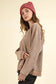 Oversized Soft Textured Knit Top, Mocha