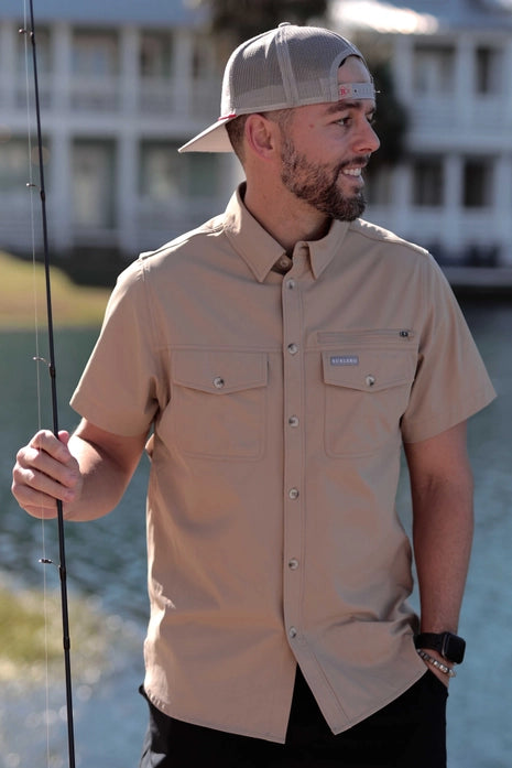 Performance Fishing Shirt, Cobblestone